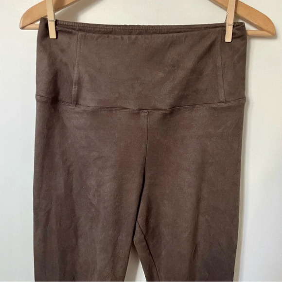 Aritzia Wilfred Free Daria Pant  Vegan Suede Leggings Brown - Picture 6 of 7